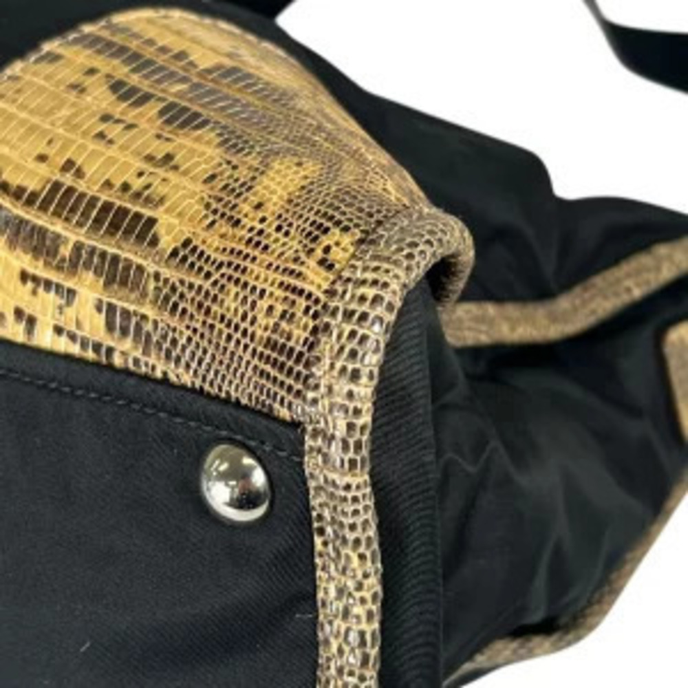 Prada Python Triangular 2Way Shoulder Bag Black - Picture 9 of 10